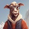 Cartoon Goat Wearing Sweaters In Artgerm Style