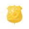 Cartoon golden police badge