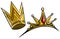 Cartoon golden royal queen crown vector