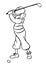 Cartoon Golfer Vector