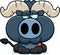 Cartoon Goofy Little Blue Ox