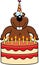 Cartoon Gopher Birthday