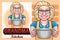 Cartoon grandma kitchen holding pot