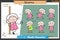 Cartoon Grandmother Various Expressions and Poses Vector Set