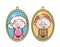 Cartoon Grandpa and Grandma Pictures Vector Illustration