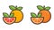 Cartoon grapefruit and orange vector