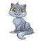 Cartoon gray cat