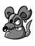 Cartoon gray mouse