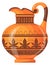 Cartoon greek jug. Ancient ceramic pottery icon