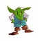 Cartoon green goblin or troll