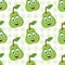 Cartoon Green Pear Seamless Pattern