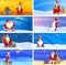 Cartoon Greeting Cards with Santa Claus