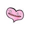 cartoon grinning heart