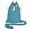 Cartoon grumpy cat. Cute fat cartoon cat illustration with funny expression.