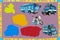 Cartoon guessing game for little kids with colorful police vehicles