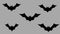 Cartoon Halloween Bats Moving Their Wings Alpha Channel