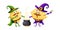 Cartoon Halloween conchiglie pasta characters