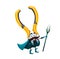 Cartoon halloween nippers tool wizard character