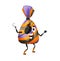 Cartoon Halloween pirate candy character, pastry
