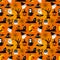 Cartoon Halloween seamless pattern