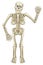 Cartoon Halloween Skeleton Waving