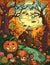 Cartoon Halloween spooky house. Mystic Clipart