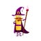 Cartoon Halloween tortiglioni pasta mage character