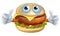 Cartoon hamburger character