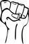 Cartoon Hand Protest Symbol