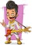 Cartoon handsome rock and roll guy