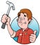 Cartoon handyman logo