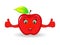 Cartoon happy apple