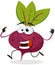 Cartoon Happy Beet Character