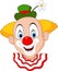 Cartoon happy clown head