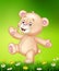 Cartoon happy teddy bear