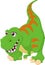 Cartoon happy tyrannosaurus illustration