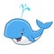 Cartoon Happy Whale