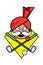 Cartoon Haryanvi Old Man Golf Mascot