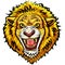 Cartoon head angry lion mascot