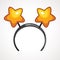 Cartoon headband icon with star shape ears. Vector illustration