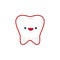 Cartoon healthy tooth human body organ character