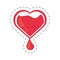 cartoon heart blood donation symbol