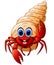 Cartoon hermit crab