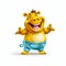 Cartoon hippo hippopotamus mascot with smiley face