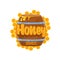 Cartoon honey barrel icon, beekeeping food