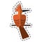 Cartoon hoopoe bird exotic icon