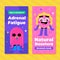 Cartoon hormones banners in flat design