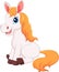 Cartoon horse sitting