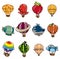 Cartoon hot air balloon icon