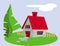 Cartoon house , small house, vector house